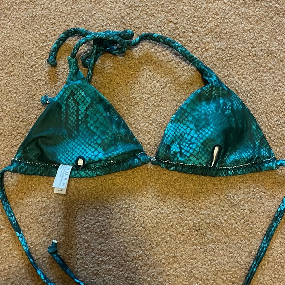 Women's Leopard Print Underwire Tie String Triangle Bikini - Picture 10 of 11